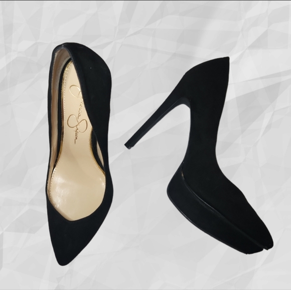 Jessica Simpson "Venisse" Black Stiletto Platform Heels 7.5 - Picture 2 of 10